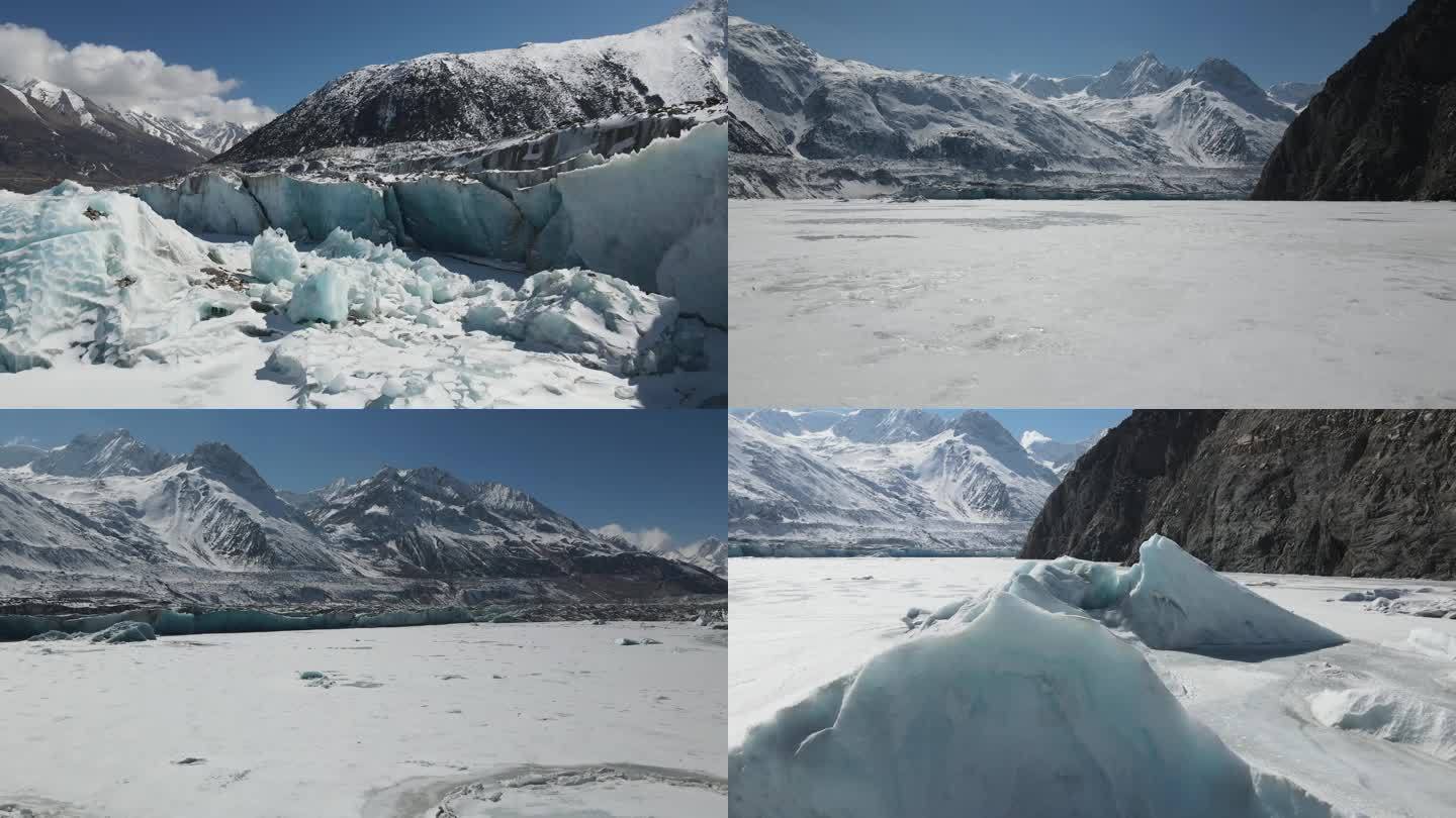 来古冰川多镜头展示4K高清