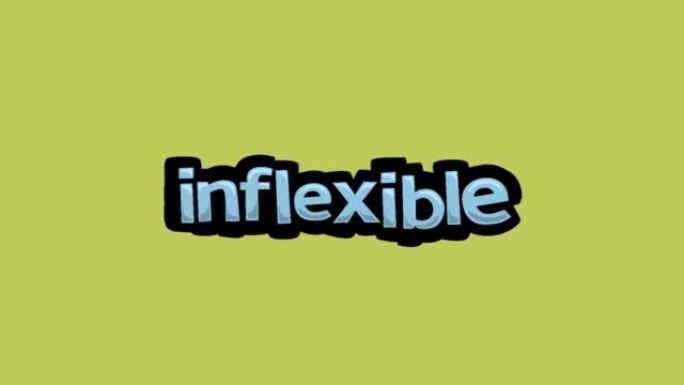Yellow screen animation video written INFLEXIBLE