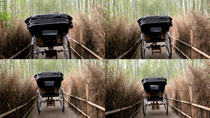 A rickshaw ride during a summer at arashiyama bamb