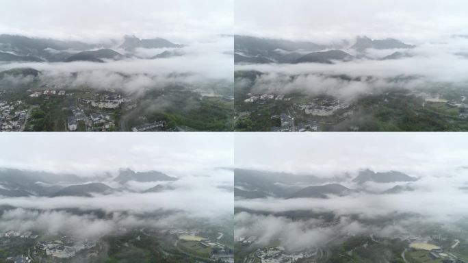 九华山风景区大愿文化航拍