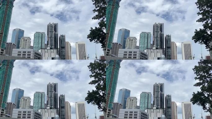 吉隆坡城市摩天大楼的企业建筑，吉隆坡，马来西亚股票视频