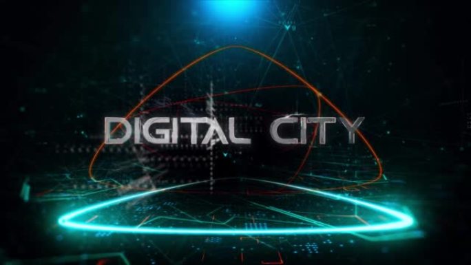 在数字媒体中写作数字城市: 数字城市股票mp4视频-背景数字城市