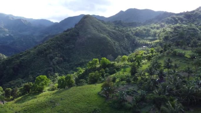 从低海拔，去除了植被类型多样的丰富多样的地区。非常和平和难以置信的美丽。无人机在菲律宾群岛的热带地区