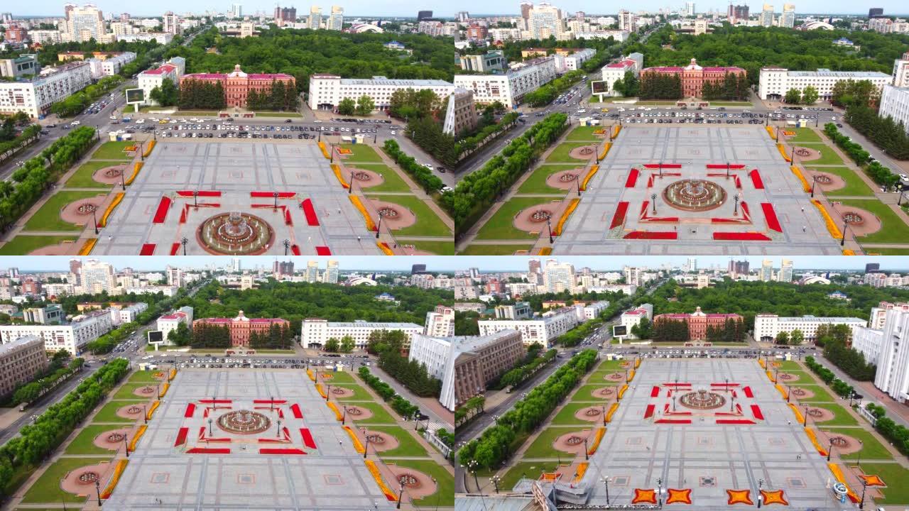 俄罗斯区域中心的列宁广场。