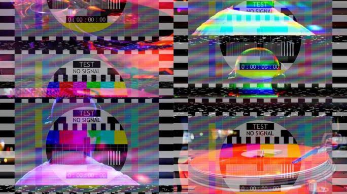 故障电视静态噪声失真信号问题错误视频损坏复古风格80年代