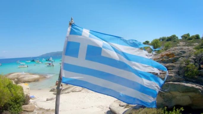 希腊岛沙滩