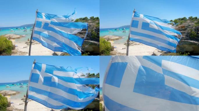 希腊岛沙滩