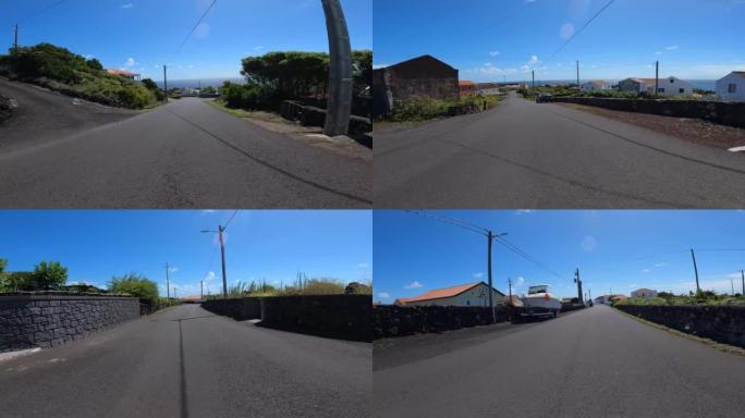 driving car field country Açores Pico Faial road t