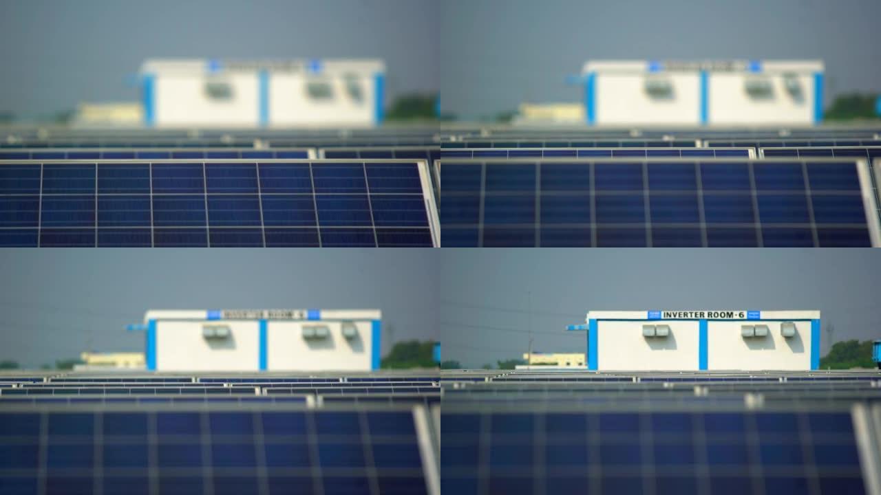 印度太阳能发电厂的逆变器室