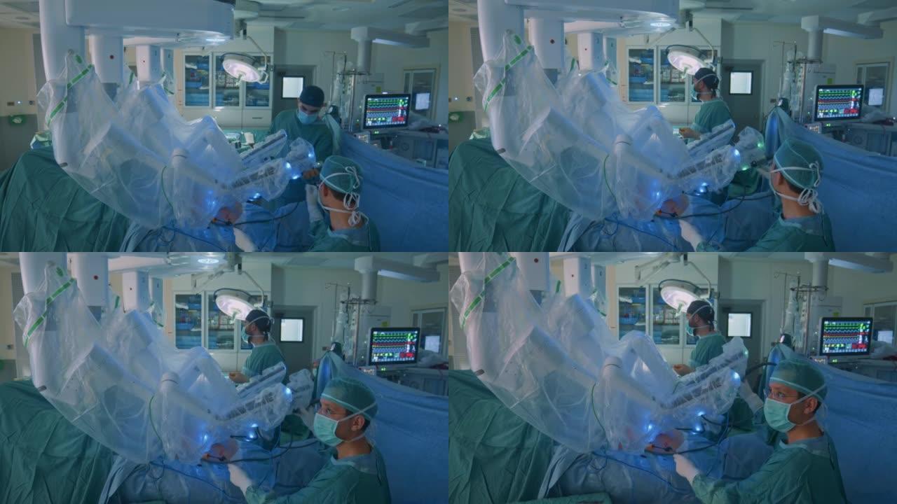 手术室护士在涉及医疗机器人的腹腔镜手术中协助外科医生
