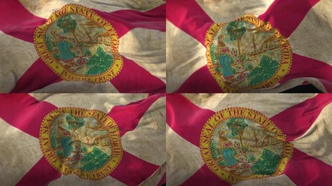 佛罗里达州的旧旗在飘扬，美国的地区-环