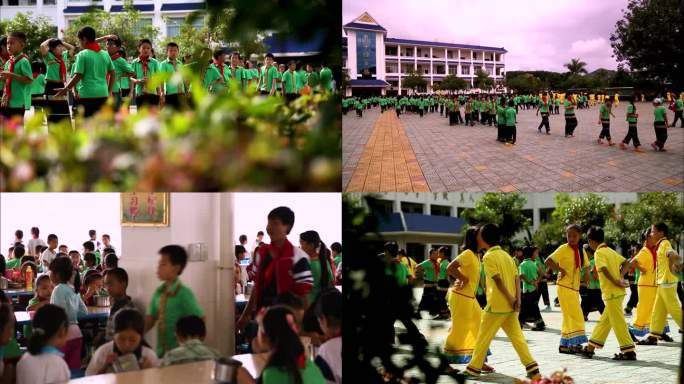 学校食堂  学生就餐 校园生活