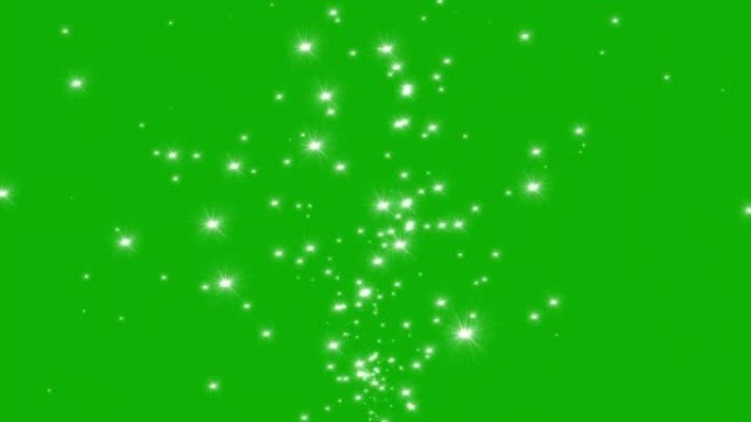 闪烁的火花流运动图形与绿屏背景