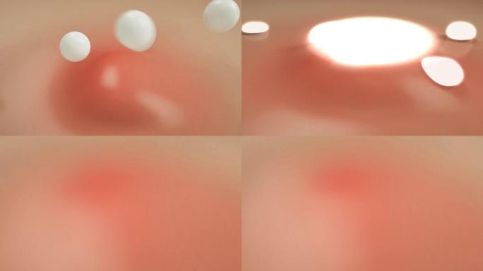 3D Animation Skin Acne Cell Atom Molecules Repair 