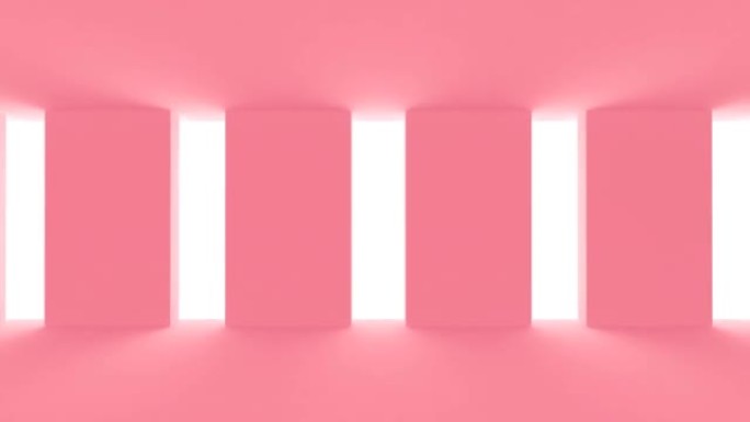 空粉色走廊