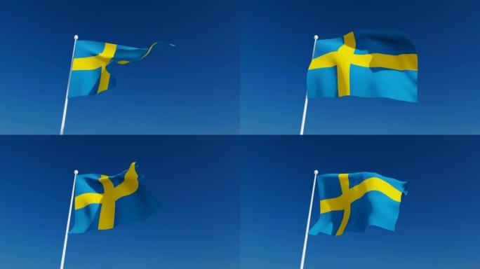 瑞典挥舞旗帜