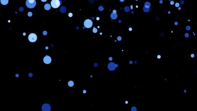 闪闪发光的蓝色圆形颗粒倾泻下来的视频，M大小