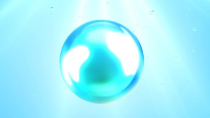 3D动画微距白色精华霜软球透明背景
