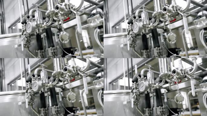 用于测量生产啤酒的储液罐中压力的检测器的详细视图。