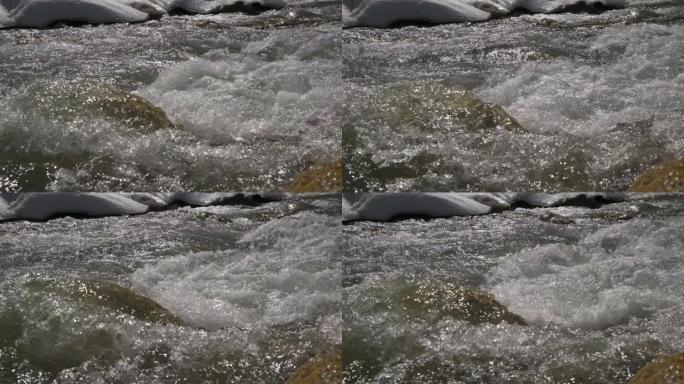 甘戈特里镇的河流流动镜头