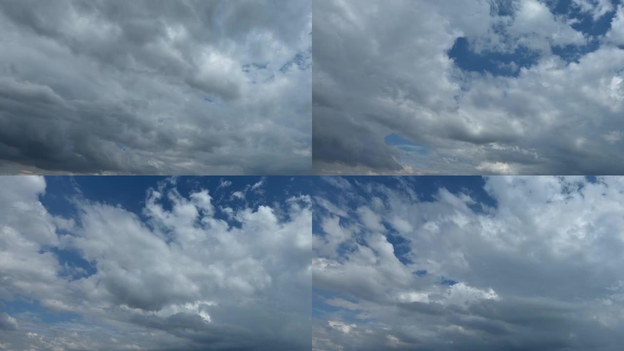 天空时间推移上的移动云