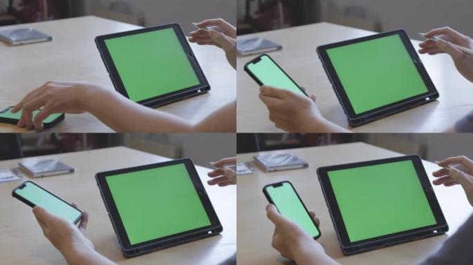 green screen tablet and mobile