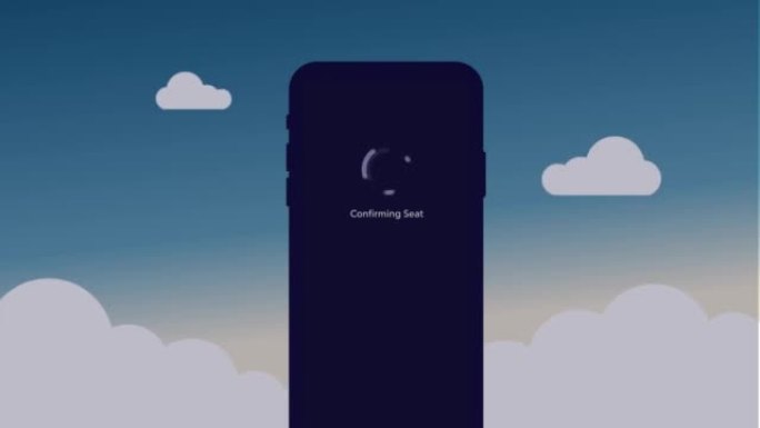 航空旅行预订的智能手机应用程序动画