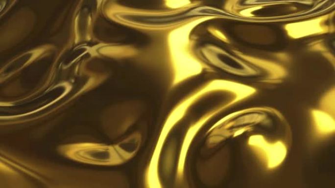 金色纹理背景动画。黄金液体背景