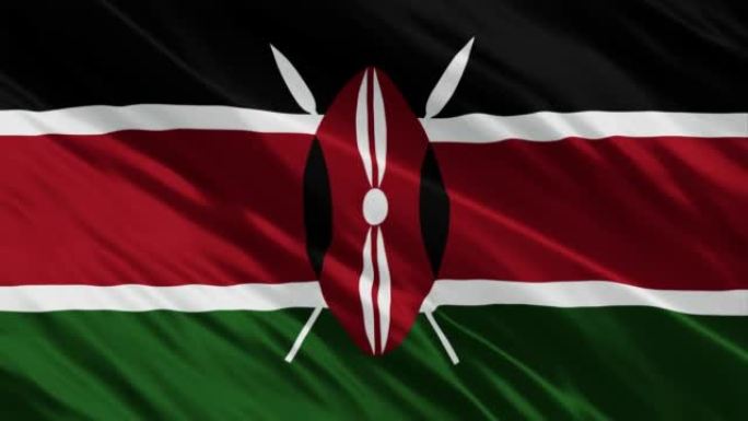 4K肯尼亚国旗动画库存视频-肯尼亚国旗挥舞-肯尼亚国旗库存视频