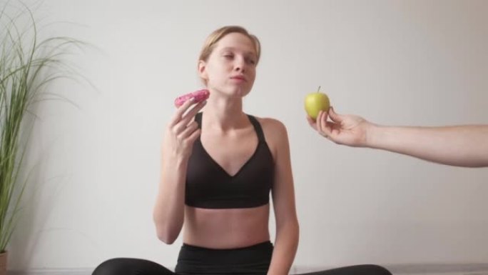 健身餐健康营养女士苹果甜点