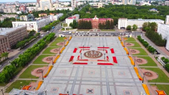 俄罗斯区域中心的列宁广场。