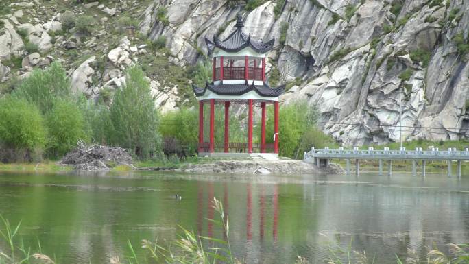 水上凉亭 高山湿地 水上吊桥 湿地吊桥