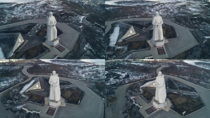 摩尔曼斯克的英雄之城，阿廖沙的纪念碑，俄罗斯北极的守卫者
