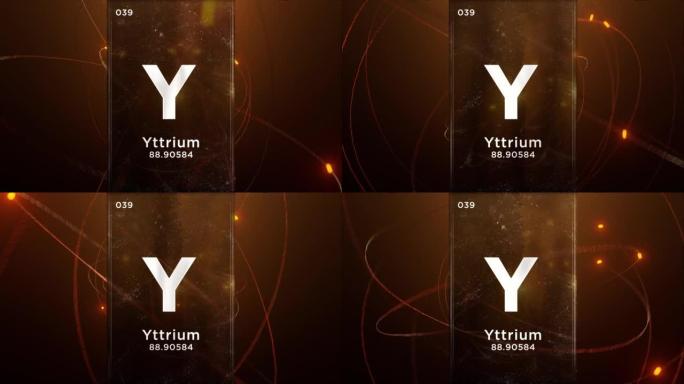 Yttrium (Y) symbol chemical element of the periodi