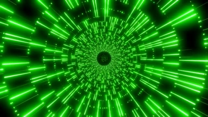 摘要光纹背景、技术概念。设计。绿光，高速互联网背景，发光的窄绿色光线。