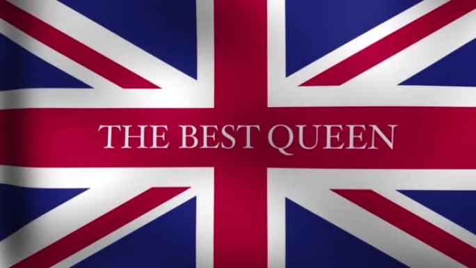 England flag with the best queen text