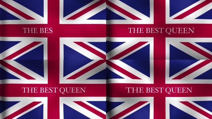 England flag with the best queen text