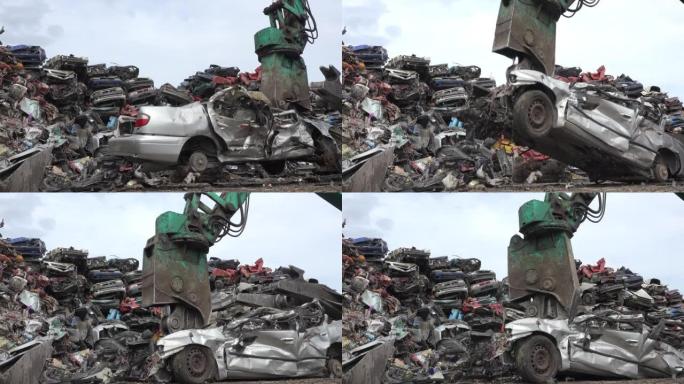 数以千计的旧车将在废品场被毁