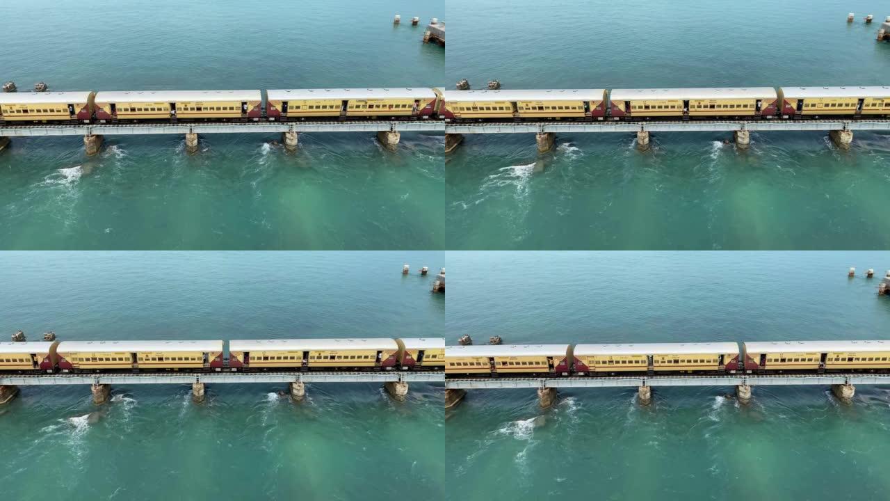 Pamban桥是一座铁路桥，将Pamban岛上的Rameswaram镇连接到印度大陆。这是印度的第一
