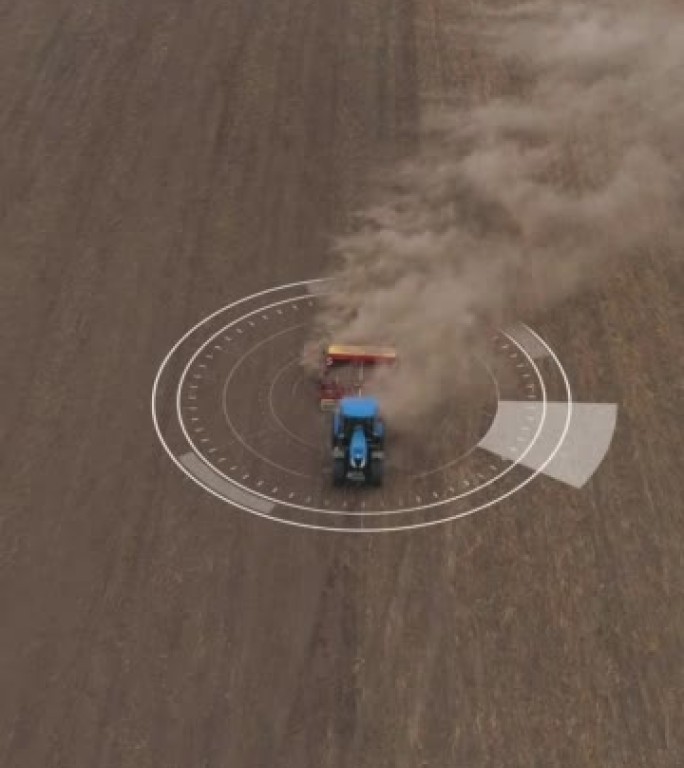 自动驾驶拖拉机播种耕地的垂直天线