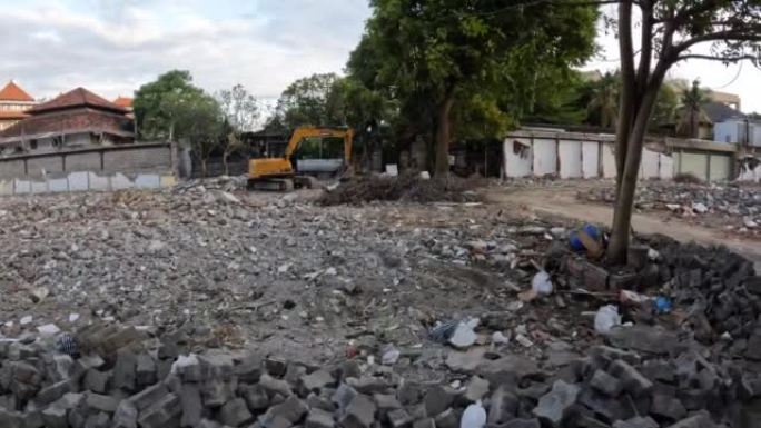 印度尼西亚巴厘岛库塔库塔艺术市场的拆除2022年