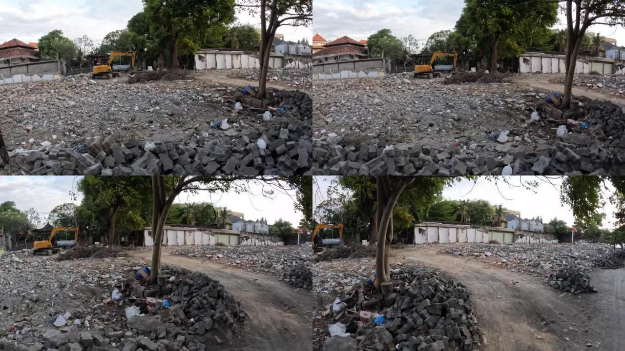 印度尼西亚巴厘岛库塔库塔艺术市场的拆除2022年