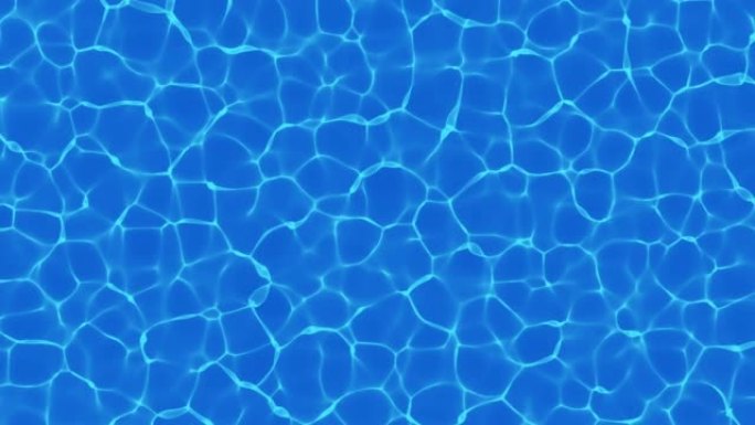 抽象现代背景4K清澈卡通水纹水波蓝色泳池