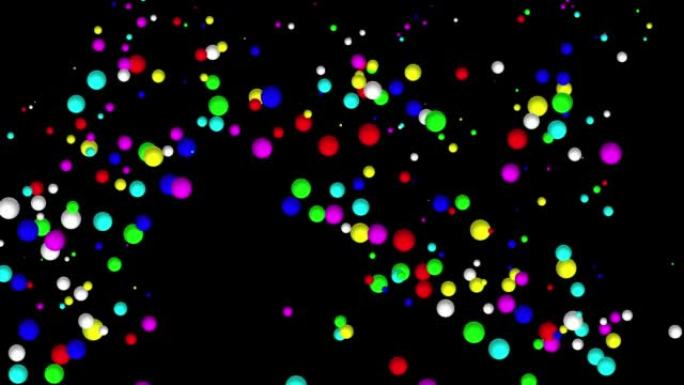 Falling colorful balls motion graphics with night 