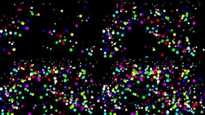 Falling colorful balls motion graphics with night 