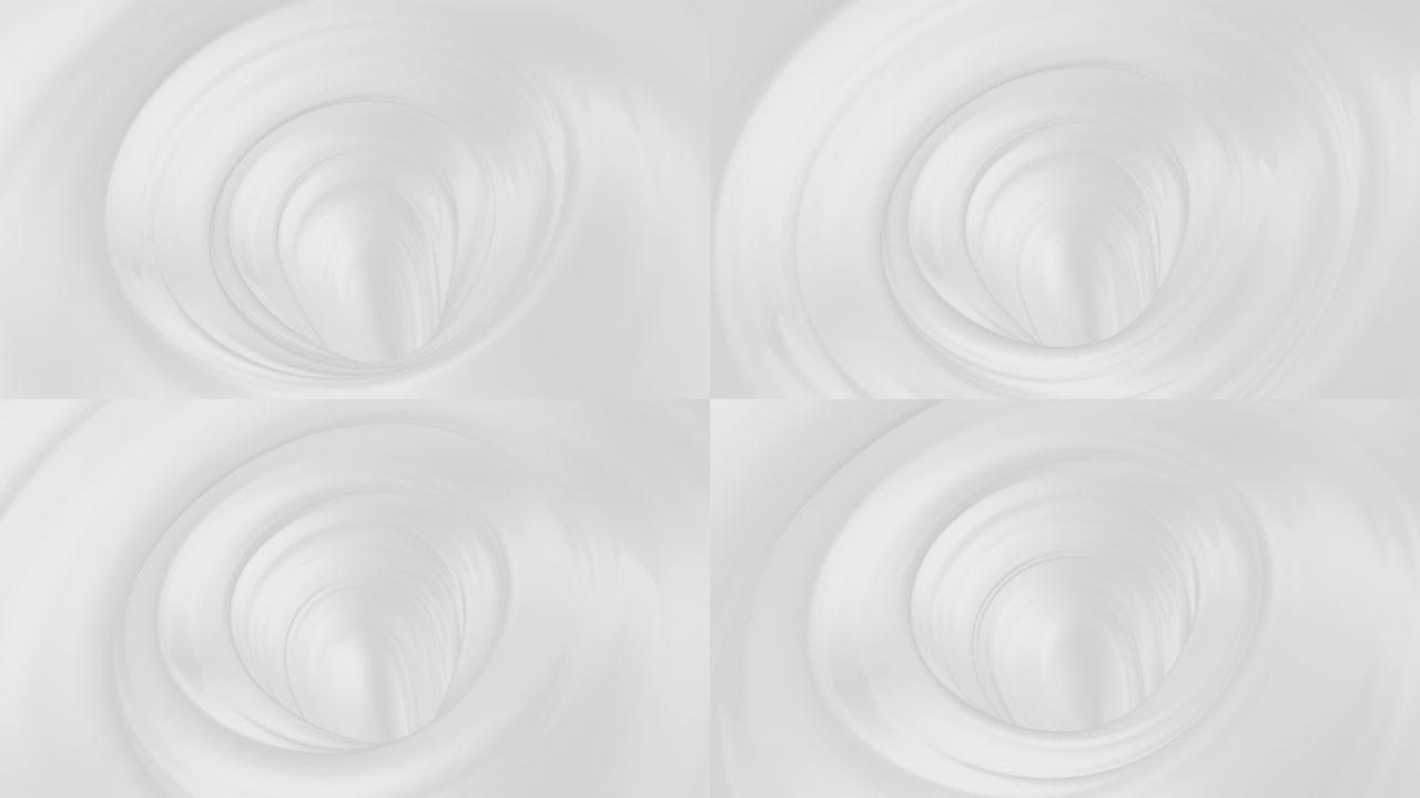 液体抽象白色背景。光滑的光泽纹理。魅力丝绸背景动画。3D无缝循环