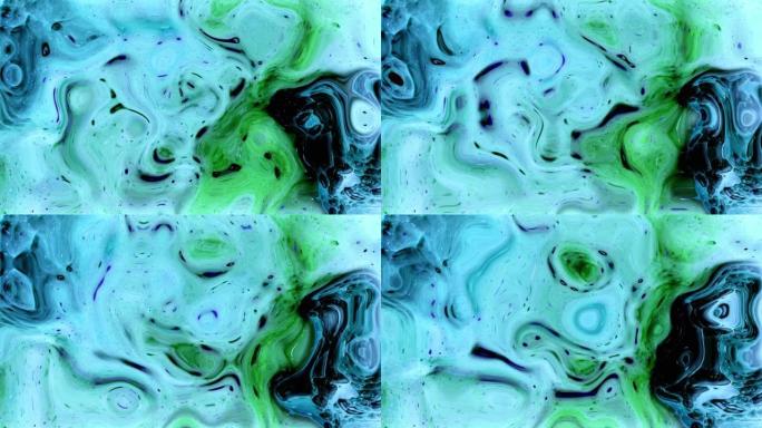 抽象流体背景彩色大理石纹理液体动画