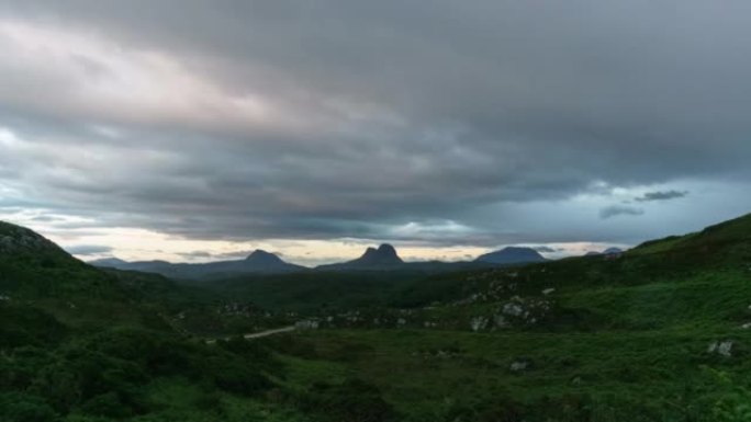 Timelapse of rain moving over Inverpolly National 