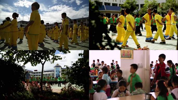 学校食堂  学生就餐 校园生活