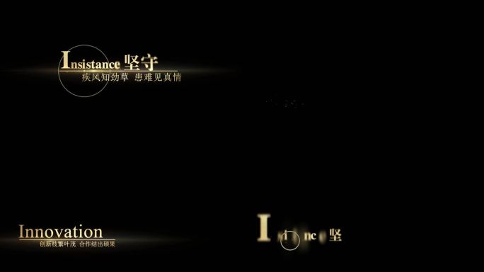 优雅金色字幕标题